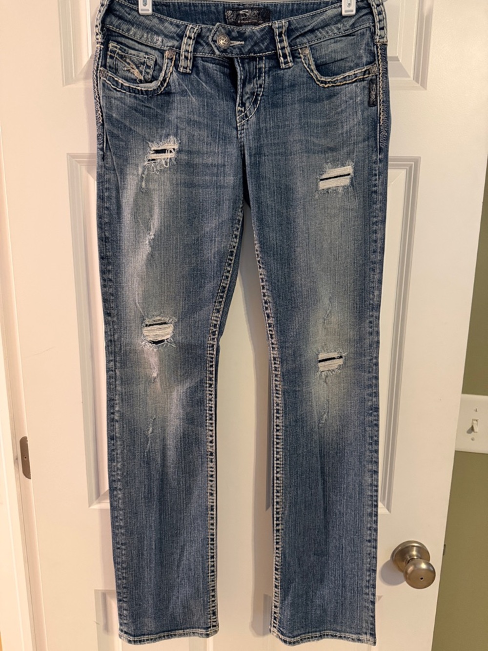 Silver Tuesday low rise baby boot Jeans